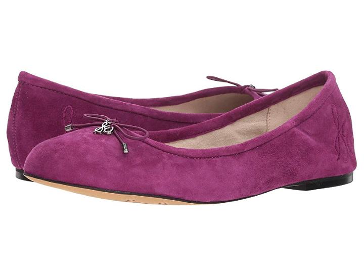 Sam Edelman Felicia (purple Plum Kid Suede Leather) Women's Flat Shoes