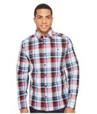 Spyder Crucial Long Sleeve Button Down Shirt (red Plaid) Men's Long Sleeve Button Up
