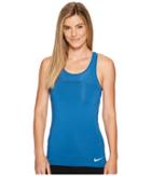 Nike Pro Hypercool Tank Top (industrial Blue/white) Women's Sleeveless