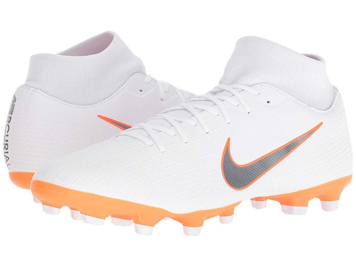 Nike Superfly 6 Academy Mg (white/metallic Cool Grey/total Orange) Men's Soccer Shoes