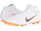 Nike Superfly 6 Academy Mg (white/metallic Cool Grey/total Orange) Men's Soccer Shoes