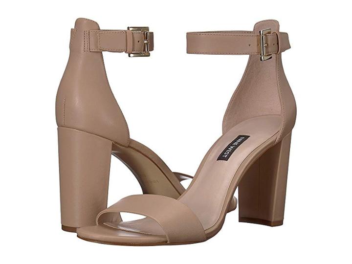 Nine West Nora Block Heel Sandal (light Natural Leather 2) Women's Shoes
