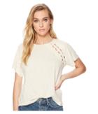 Lucky Brand Cut Out Tee (natural) Women's Clothing