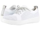 Fitflop F-sporty Uberknit Sneakers (metallic Silver/urban White) Women's Lace Up Casual Shoes