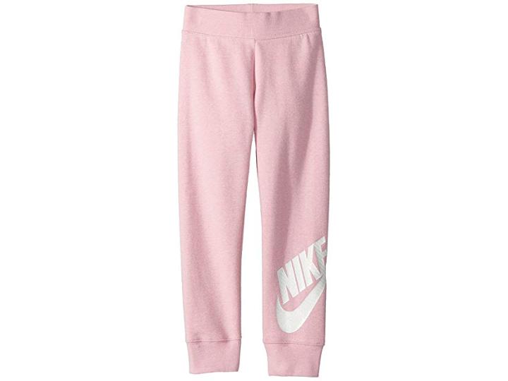 Nike Kids Sportswear Futura Fleece Jogger (little Kids) (pink Heather) Girl's Casual Pants