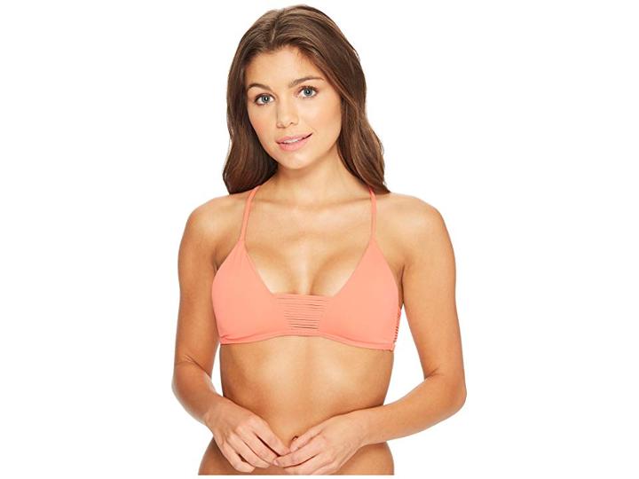 Isabella Rose Beach Solids Triangle Bikini Top (persimmon) Women's Swimwear