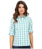 Pendleton Josie Shirt (ocean Wave/larkspur/white Check) Women's Long Sleeve Button Up