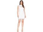 Laundry By Shelli Segal Mock Neck Venise Shift Dress (optic White) Women's Dress