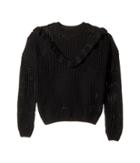 Blank Nyc Kids Ruffle Sweater In Black Of Night (big Kids) (black Of Night) Girl's Sweater
