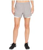 Nike Flex 2-in-1 Short (atmosphere Grey/white/crimson Pulse) Women's Shorts