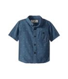 Billabong Kids All Day Jacquard Short Sleeve Shirt (big Kids) (deep Blue) Boy's Short Sleeve Button Up