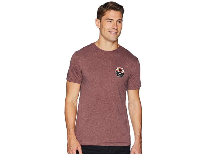 Rvca Bruce Tee (bordeaux) Men's T Shirt