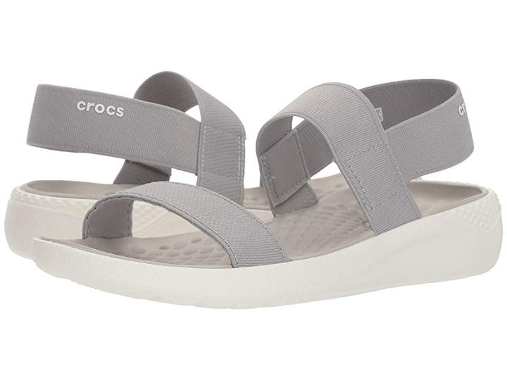 Crocs Literide Sandal (light Grey/white) Women's  Shoes