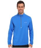 Columbia Trail Flashtm Half Zip (super Blue) Men's Long Sleeve Pullover
