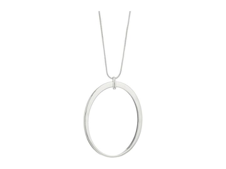 Lauren Ralph Lauren 36 Inches Ring Pendant Necklace (silver) Necklace