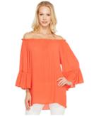 Karen Kane Convertible Off The Shoulder Top (orange) Women's Clothing