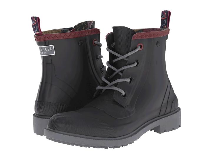 Ted Baker Epsalo (black Rubber) Men's Lace-up Boots