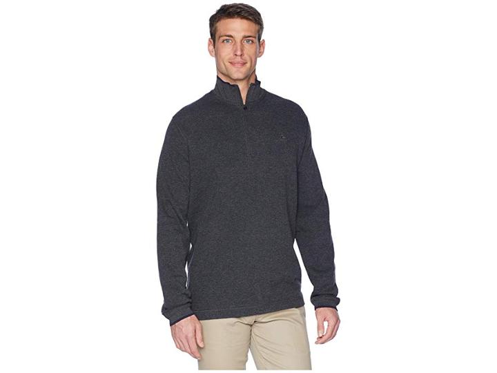 Quiksilver Waterman Dead Break 1/2 Zip Pullover (charcoal Marl) Men's Clothing
