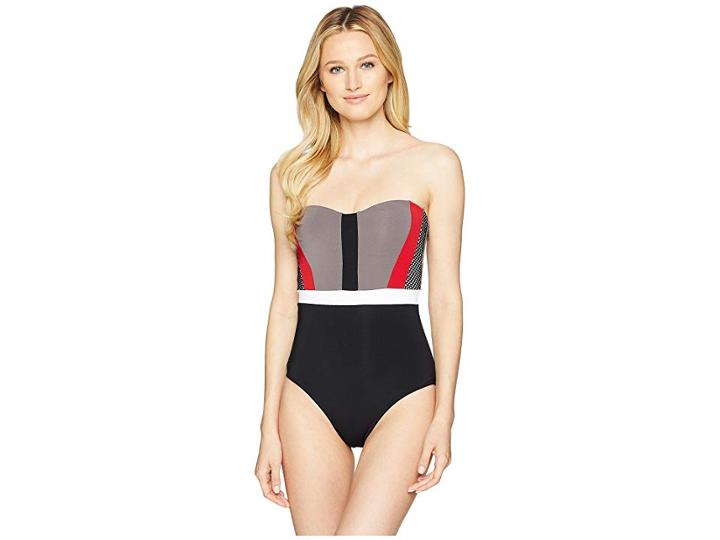 Jets Swimwear Australia Aspire Bandeau One-piece (black) Women's Swimsuits One Piece