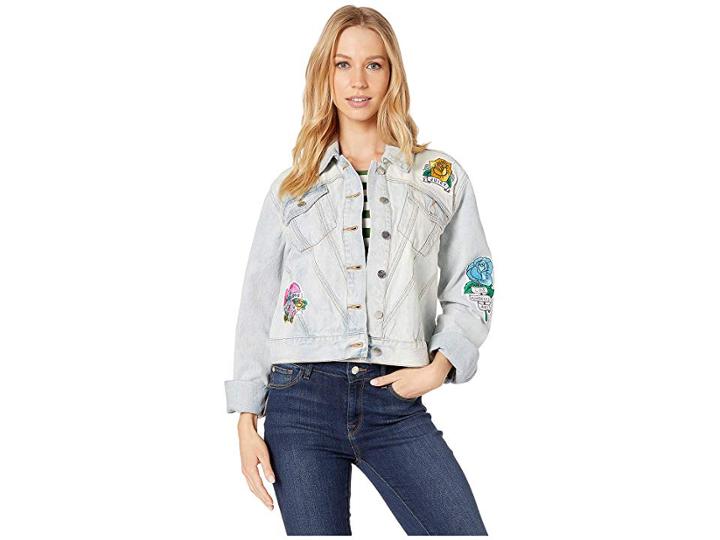 Juicy Couture Tattoo Patch Denim Jacket (cabana Wash) Women's Clothing