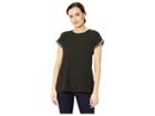 Michael Michael Kors Sequin Ruffle Top (black) Women's Clothing
