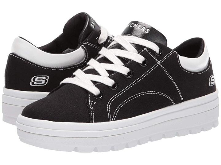 Skechers Street Street Cleat (black) Women's Lace Up Casual Shoes