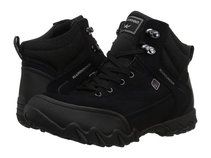 Allrounder By Mephisto Nigata Tex (black Rubber/charcoal Suede) Women's Lace Up Casual Shoes