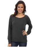 Alternative Slub Slouchy Pullover (coal) Women's Long Sleeve Pullover