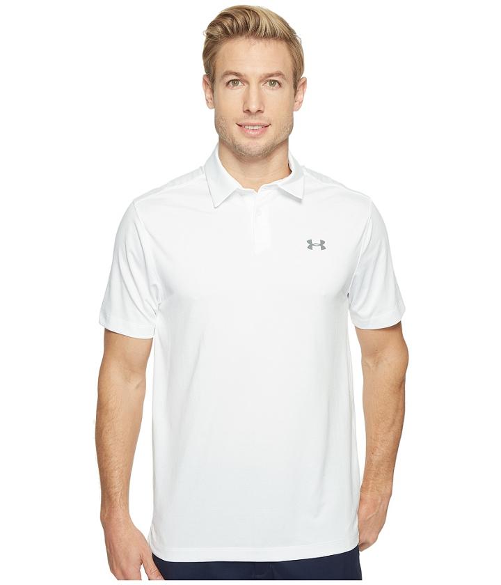 Under Armour Golf Ua Coolswitch Polo (white/white/graphite) Men's Clothing