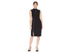 Ivanka Trump Sleeveless Scuba Crepe Dress W/ Zipper (black) Women's Dress