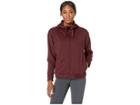 Nike Therma All Time Full Zip Hoodie (burgundy Crush/white) Women's Sweatshirt