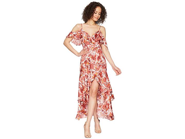 Bardot Frankie Frill Dress (azure Floral) Women's Dress