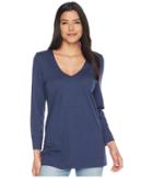 Lilla P 3/4 Sleeve Tunic (ink) Women's Blouse