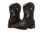 Roper Kids Glitter Breeze (toddler) (black Faux Leather Vamp & Shaft) Cowboy Boots