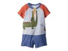 Mud Pie Alligator Raglan One-piece Outfit (infant) (green) Boy's Jumpsuit & Rompers One Piece