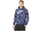 Nike Nsw Club Camo Pullover Hoodie (midnight Navy/midnight Navy/white) Men's Sweatshirt