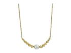 Majorica 10mm Round Pearls On Gold Plated Steel Pendant With Beaded Accents Necklace 15-25 (white) Necklace