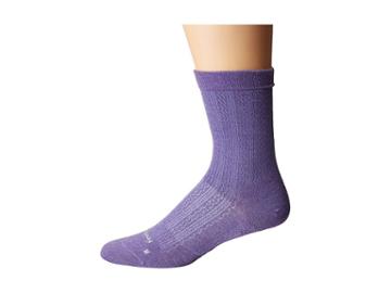Feetures Texture Ultra Light Crew Sock (lavender) Crew Cut Socks Shoes