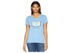 Life Is Good Beach Book Crusher Vee (powder Blue) Women's T Shirt