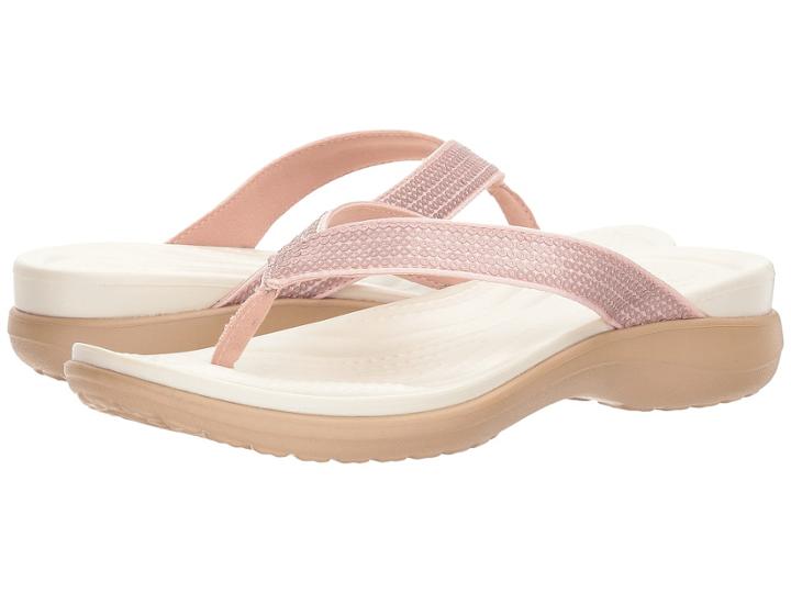 Crocs Capri V Sequin (rose Gold) Women's Sandals