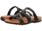 Minnetonka Baker (black Leather) Women's Sandals