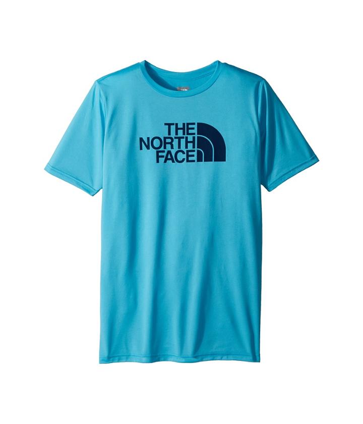 The North Face Kids Short Sleeve Reaxion 2.0 Tee (little Kids/big Kids) (turquoise Blue/cosmic Blue) Boy's T Shirt