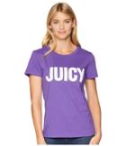 Juicy Couture Track Juicy Gothic Studs Short Sleeve Tee (royal Purple) Women's T Shirt
