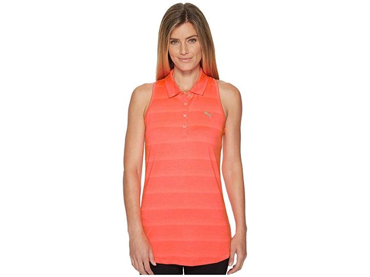 Puma Golf Racerback Polo (bright Plasma) Women's Sleeveless
