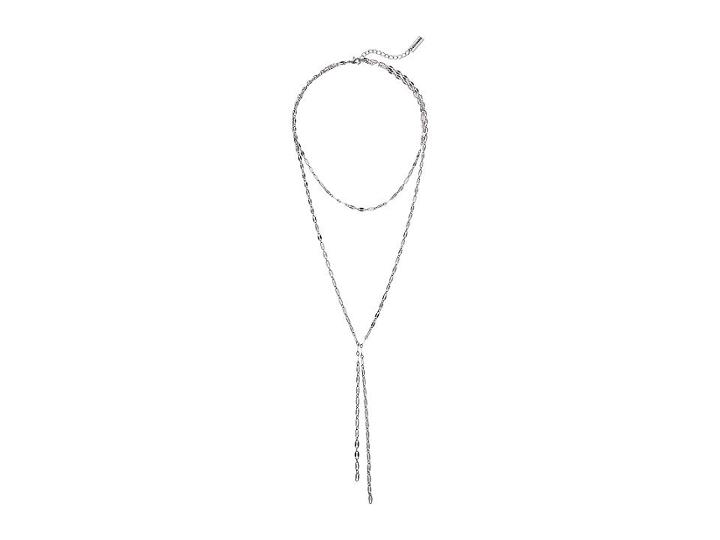 Steve Madden Casted Layered Necklace (silver) Necklace