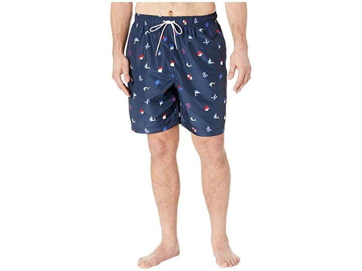 Nautica Big & Tall Big Tall Sail Flag Icon (navy) Men's Swimwear