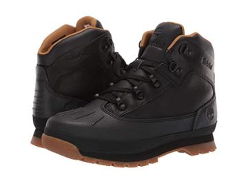Timberland Kids Euro Hiker Shell Toe (big Kid) (black Full Grain) Kid's Shoes