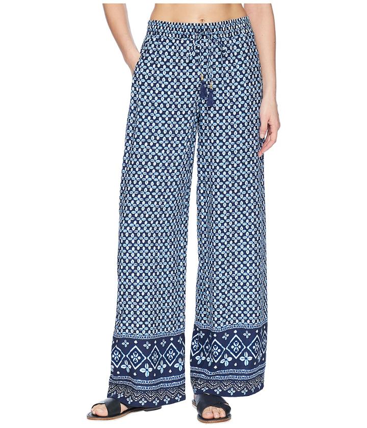 Tommy Bahama Indigo Cowrie Beach Pant Cover-up (mare Navy) Women's Swimwear