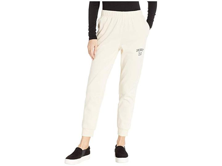 Juicy Couture Juicy Los Angeles French Terry Pants (creme Brulee) Women's Casual Pants