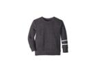 Chaser Kids Soft Love Knit Pullover Sweater With Stripes (toddler/little Kids) (black/white) Boy's Sweater